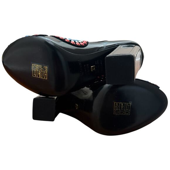 KAT MACONIE Vera Patent Leather Open Toe Embellished Boots Size 36 - Picture 11 of 15